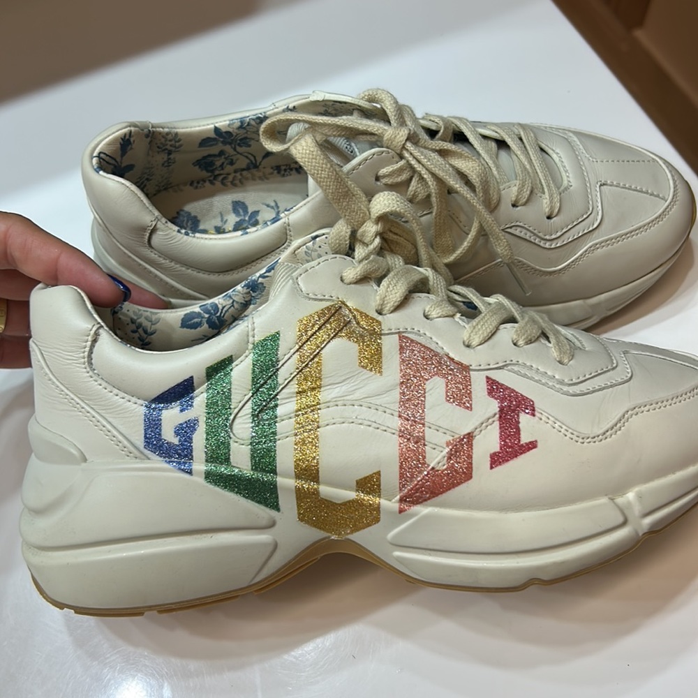 Gucci Glitter Sneakers Women size 37 1/2